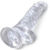 KING COCK - CLEAR PENE REALÍSTICO CON TESTÍCULOS 16.5 CM TRANSPARENTE