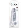 KING COCK - CLEAR PENE REALÍSTICO CON TESTÍCULOS 16.5 CM TRANSPARENTE