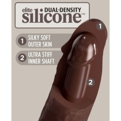 KING COCK - ÉLITE DILDO REALÍSTICO SILICONA 28 CM MARRON
