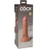 KING COCK - ÉLITE DILDO REALÍSTICO VIBRADOR & SILICONA 15.2 CM CARAMELO