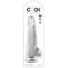 KING COCK - CLEAR DILDO CON TESTÍCULOS 19 CM TRANSPARENTE