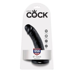 KING COCK - 6" PENE NEGRO 15.2 CM