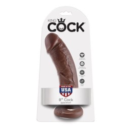 KING COCK - 8 PENE MARRÓN 20.3 CM