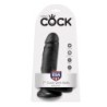 KING COCK - 7 PENE REALÍSTICO NEGRO 17.8 CM