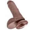 KING COCK - 8" PENE REALÍSTICO MARRÓN 20.3 CM