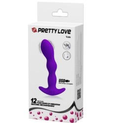 PRETTY LOVE - MASAJEADOR ANAL 12 MODOS VIBRACIÓN LILA