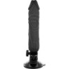 BASECOCK - VIBRADOR REALÍSTICO CONTROL REMOTO NEGRO 20 CM -O- 4 CM