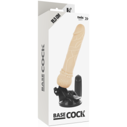 BASECOCK - VIBRADOR REALÍSTICO CONTROL REMOTO NATURAL 19.5 CM -O- 4 CM