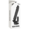 BASECOCK - VIBRADOR REALÍSTICO CONTROL REMOTO NEGRO 20 CM -O- 4 CM