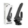 BASECOCK - VIBRADOR REALÍSTICO CONTROL REMOTO NEGRO CON TESTÍCULOS 20 CM -O- 4 CM