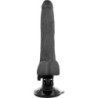 BASECOCK - VIBRADOR REALÍSTICO CONTROL REMOTO NEGRO CON TESTÍCULOS 20 CM -O- 4 CM