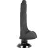 BASECOCK - VIBRADOR REALÍSTICO 2-1 NEGRO 18.5 CM -O- 4 CM