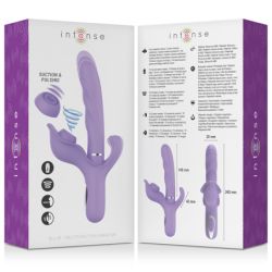 INTENSE - BILLIE VIBRADOR MULTIFUNCIÓN RECARGABLE ONDAS ESTIMULADORAS CON PULSADOR MORADO