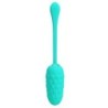 PRETTY LOVE - HUEVO VIBRADOR CON TEXTURA MARINA RECARGABLE VERDE AGUA