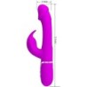 PRETTY LOVE - KAMPAS VIBRADOR RABBIT 3 EN 1 MULTIFUNCIÓN CON LENGUA FUCSIA