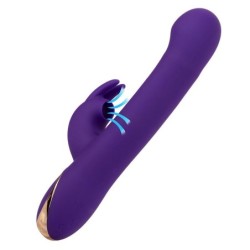 CALEXOTICS - JACK VIBRADOR RABBIT Y ESTIMULADOR 7 NIVELES DE VIBRACIÓN Y ONDAS ESTIMULADORAS AZUL