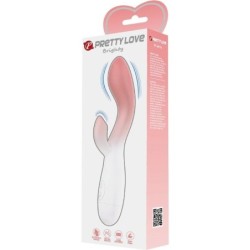 PRETTY LOVE - BRIGHTY VIBRADOR PUNTO G + ESTIMULADOR CLÍTORIS 30 VIBRACIONES ROSA