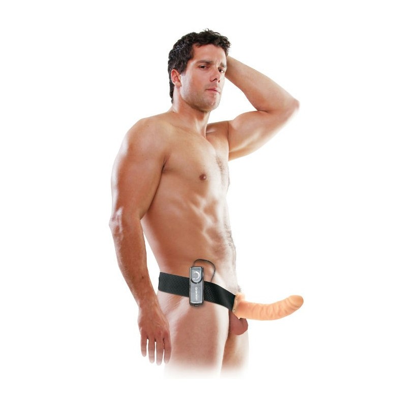 FETISH FANTASY SERIES - ARNÉS VIBRADOR HUECO 19 CM NATURAL