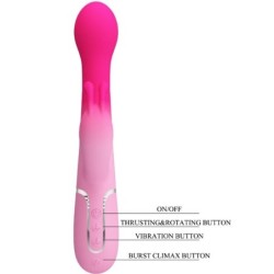 PRETTY LOVE - DEJON VIBRADOR RABBIT 3 EN 1 MULTIFUNCIÓN ROSA