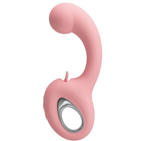 PRETTY LOVE - ERYNNYES VIBRADOR PUNTO G + ESTIMULADOR CLÍTORIS 10 VIBRACIONES ROSA