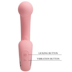 PRETTY LOVE - ERYNNYES VIBRADOR PUNTO G + ESTIMULADOR CLÍTORIS 10 VIBRACIONES ROSA
