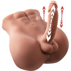 XISE - BERTLETT DILDO ASS MASTURBADOR DILDO Y ANO REALÍSTICO POSICIÓN FRONTAL CON THRUSTING 18 CM