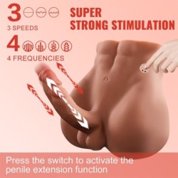 XISE - BERTLETT DILDO ASS MASTURBADOR DILDO Y ANO REALÍSTICO POSICIÓN FRONTAL CON THRUSTING 18 CM