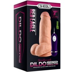 SHEQU - RED EAGLE DILDO VIBRADOR CON CONTROL REMOTO 17 CM