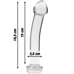 NEBULA SERIES BY IBIZA - MODELO 11 DILDO CRISTAL TRANSPARENTE 16 CM -O- 3 CM