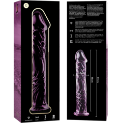 NEBULA SERIES BY IBIZA - MODELO 12 DILDO CRISTAL ROSA 17 CM -O- 3.5 CM
