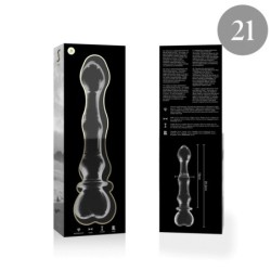 NEBULA SERIES BY IBIZA - MODELO 21 DILDO CRISTAL TRANSPARENTE 20.5 CM -O- 3.5 CM