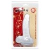 BAILE - DILDO REALÍSTICO CON VENTOSA Y TESTÍCULOS 16.7 CM TRANSPARENTE