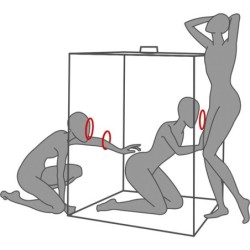 SECRET DOME - KINK CLUB CABINA SCANDALE NEGRO & ROJO