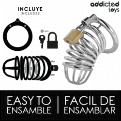 ADDICTED TOYS LOCKED - IRON CELL JAULA PARA PENE DE METAL TALLA M