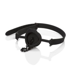 CALEXOTICS - SCANDAL MORDAZA CON TAPÓN DE SILICONA NEGRO