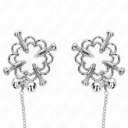 KINK - PINZAS PARA PEZONES FLOR METÁLICA CON CADENA