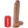 KING COCK - PENE REALÍSTICO CON TESTÍCULOS 22.6 CM CARAMELO