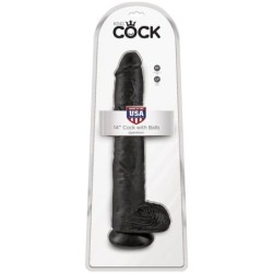 KING COCK - PENE REALÍSTICO CON TESTÍCULOS 30.5 CM NEGRO
