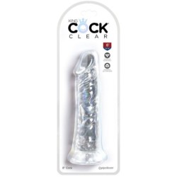 KING COCK - CLEAR PENE REALÍSTICO 19.7 CM TRANSPARENTE