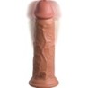 KING COCK - ÉLITE DILDO REALÍSTICO VIBRADOR & SILICONA 20.3 CM CARAMELO