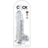 KING COCK - CLEAR DILDO CON TESTÍCULOS 20.3 CM TRANSPARENTE