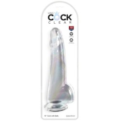 KING COCK - CLEAR DILDO CON TESTÍCULOS 19 CM TRANSPARENTE