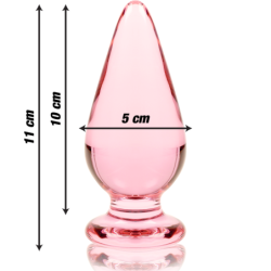 NEBULA SERIES BY IBIZA - MODELO 4 PLUG CRISTAL ROSA 11 CM -O- 5 CM