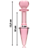 NEBULA SERIES BY IBIZA - MODELO 7 PLUG CRISTAL ROSA 13.5 CM -O- 3 CM