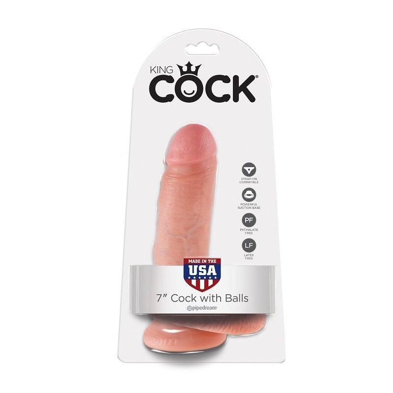 KING COCK - 7 PENE REALÍSTICO NATURAL 17.8 CM