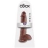 KING COCK - 10 PENE REALÍSTICO MARRÓN 26.5 CM