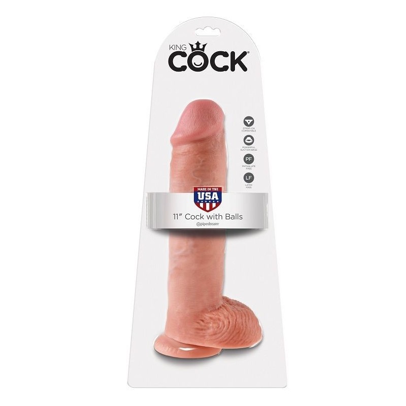 KING COCK - 11 PENE REALÍSTICO NATURAL 28 CM
