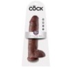 KING COCK - 11 PENE REALÍSTICO MARRÓN 28 CM