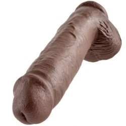KING COCK - 11 PENE REALÍSTICO MARRÓN 28 CM