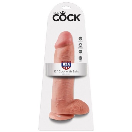 KING COCK - 12 PENE REALÍSTICO NATURAL 30.48 CM